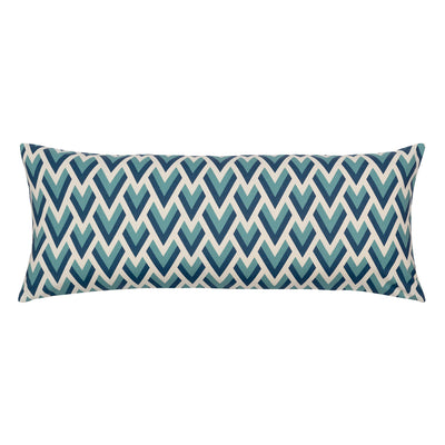 The Blue Peacock Extra Long Lumbar Throw Pillow