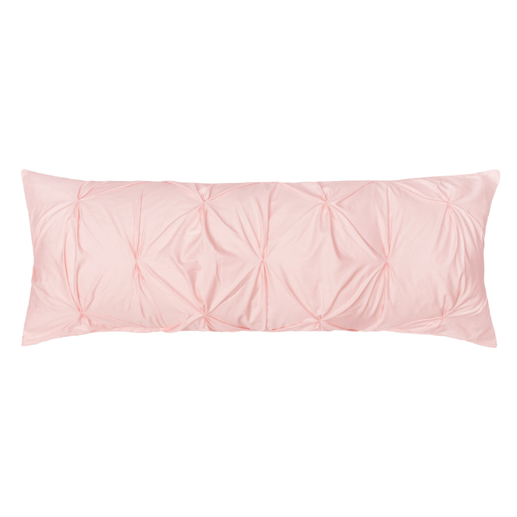 Bedroom inspiration and bedding decor | The Pink Pintuck Extra Long Lumbar Throw Pillow Duvet Cover | Crane and Canopy