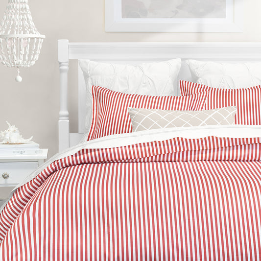 Red Larkin Duvet Cover