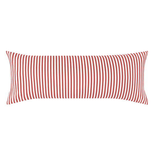 The Red Striped Extra Long Lumbar Throw Pillow