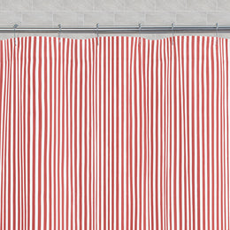 The Red Striped Shower Curtain