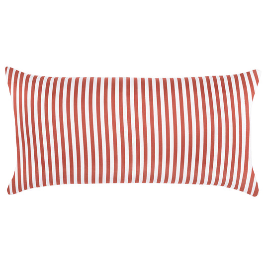 Red Striped Throw Pillow