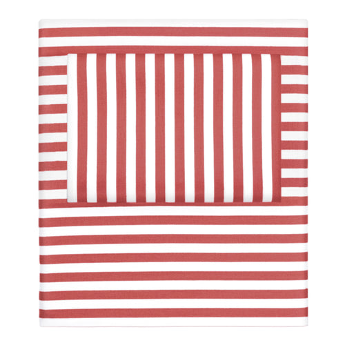 Red Striped Sheet Set (Fitted, Flat, & Pillow Cases)