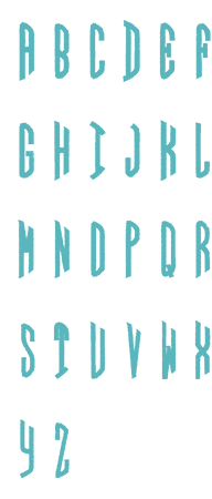 Image of all the letters in Circle