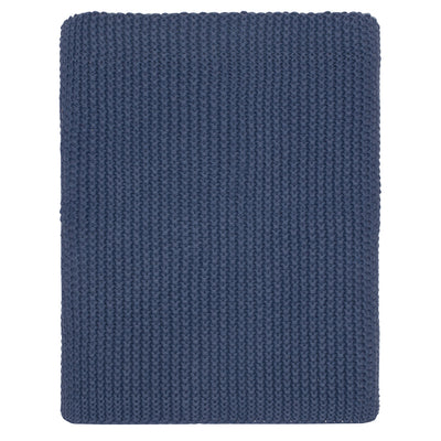 Slate Blue Knotted Throw Blanket