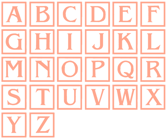 Image of all the letters in Square