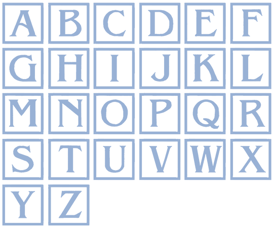 Image of all the letters in Square