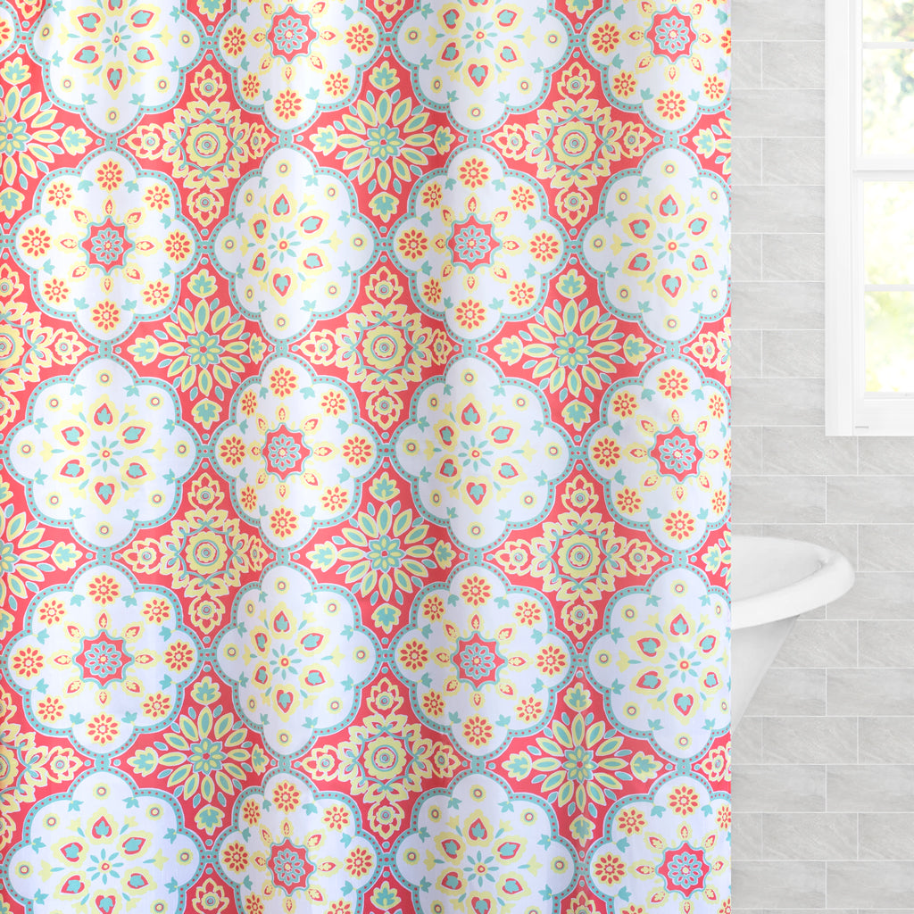 Bedroom inspiration and bedding decor | The Kaleidoscope Shower Curtain Duvet Cover | Crane and Canopy
