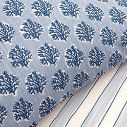 The Blue Marine Reef Throw Pillow