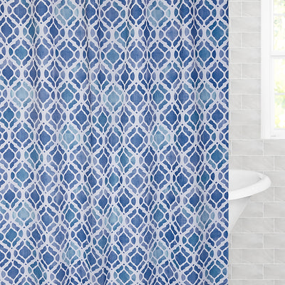 The Blue Moroccan Shower Curtain