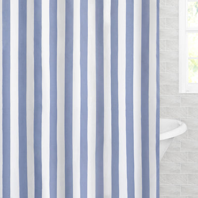 The Blue Sailor Striped Shower Curtain