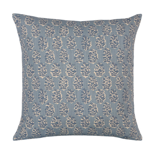 The Blue Sea Blossom Square Throw Pillow