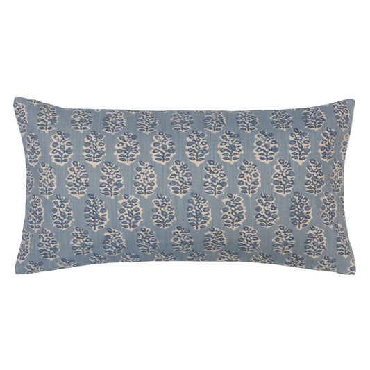 The Blue Sea Blossom Throw Pillow