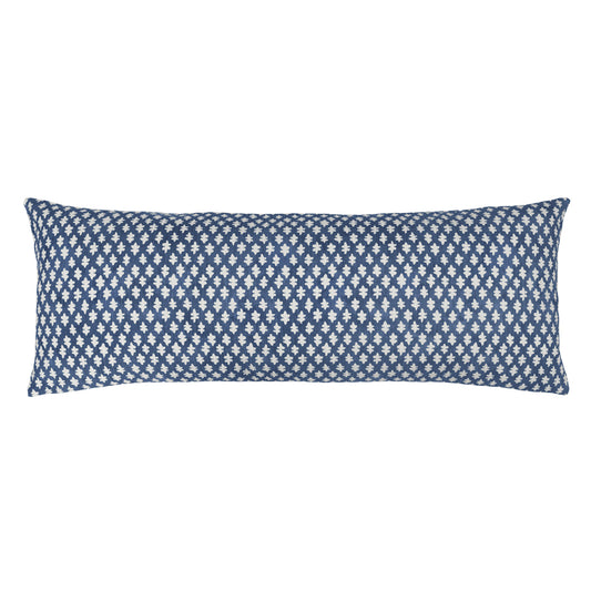 The Navy Sprig Extra Long Lumbar Throw Pillow 