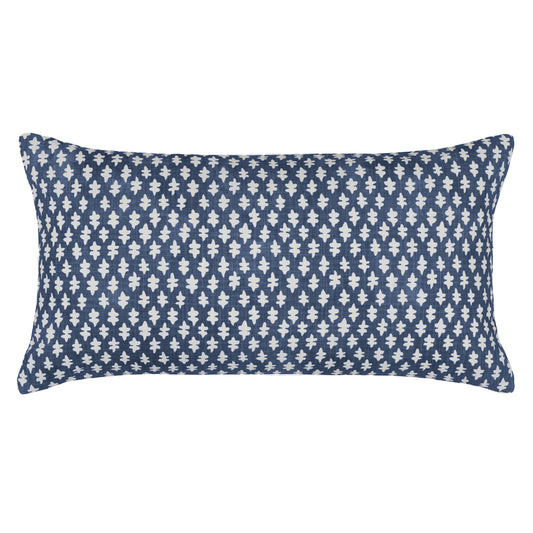 The Navy Sprig Throw Pillow 