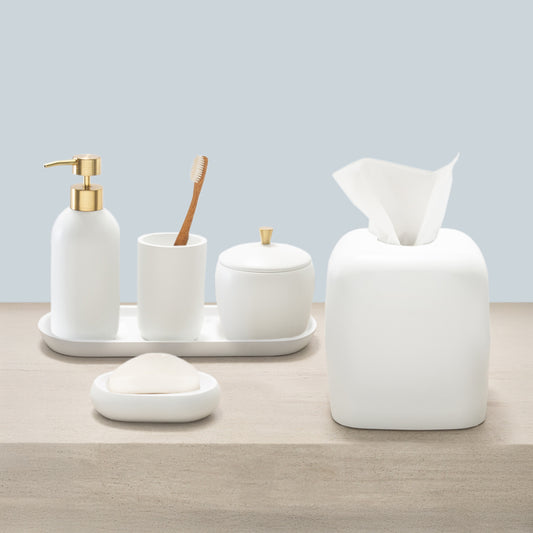 The Gold Luna Resin Bath Accessories