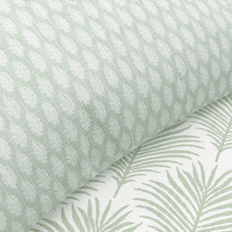 The Green Seaside Palm Square Throw Pillow