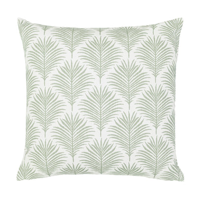 The Green Seaside Palm Square Throw Pillow