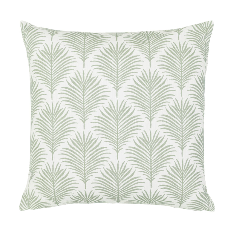 The Green Seaside Palm Square Throw Pillow