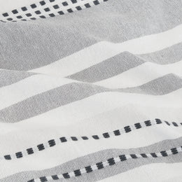 The Grey Dotted Stripe Shower Curtain