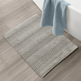 The Grey Shoreline Weave Bath Mat