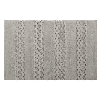 The Grey Shoreline Weave Bath Mat