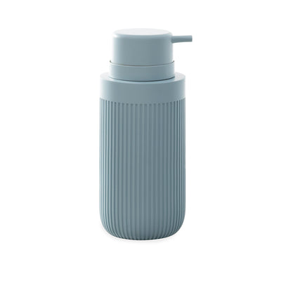 Modern Ribbed Blue Bath Accessories, Soap/Lotion Pump 