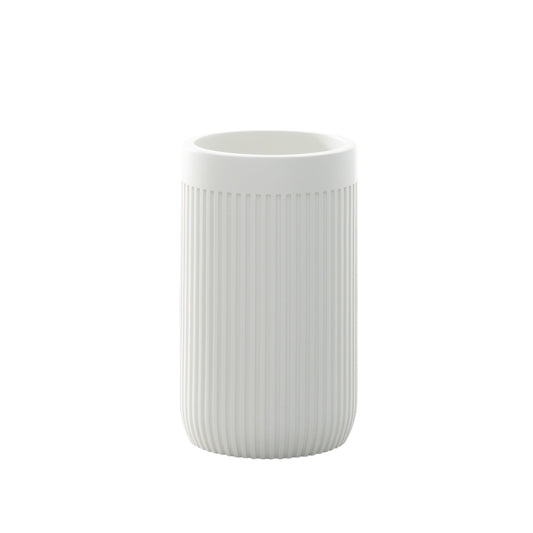 Modern Ribbed Pearl Bath Accessories, Tumbler