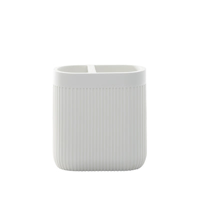 Modern Ribbed Pearl Bath Accessories, Toothbrush Holder 