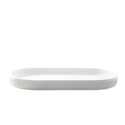 Modern Ribbed Pearl Bath Accessories, Tray 