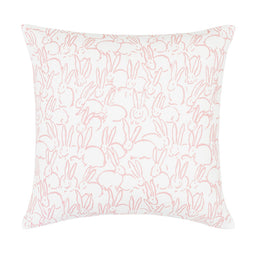 The Pink Bunnies Square Throw Pillow