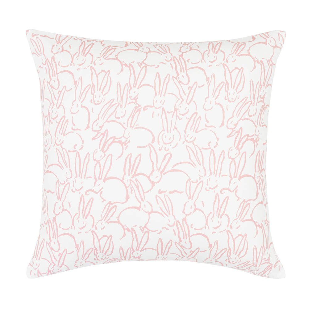The Pink Bunnies Square Throw Pillow