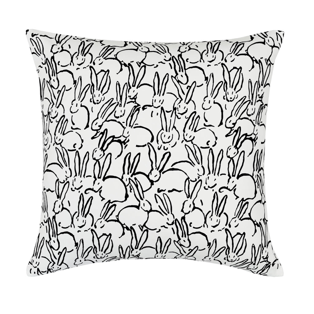 Bedroom inspiration and bedding decor | The Black Bunnies Square Throw Pillow Duvet Cover | Crane and Canopy