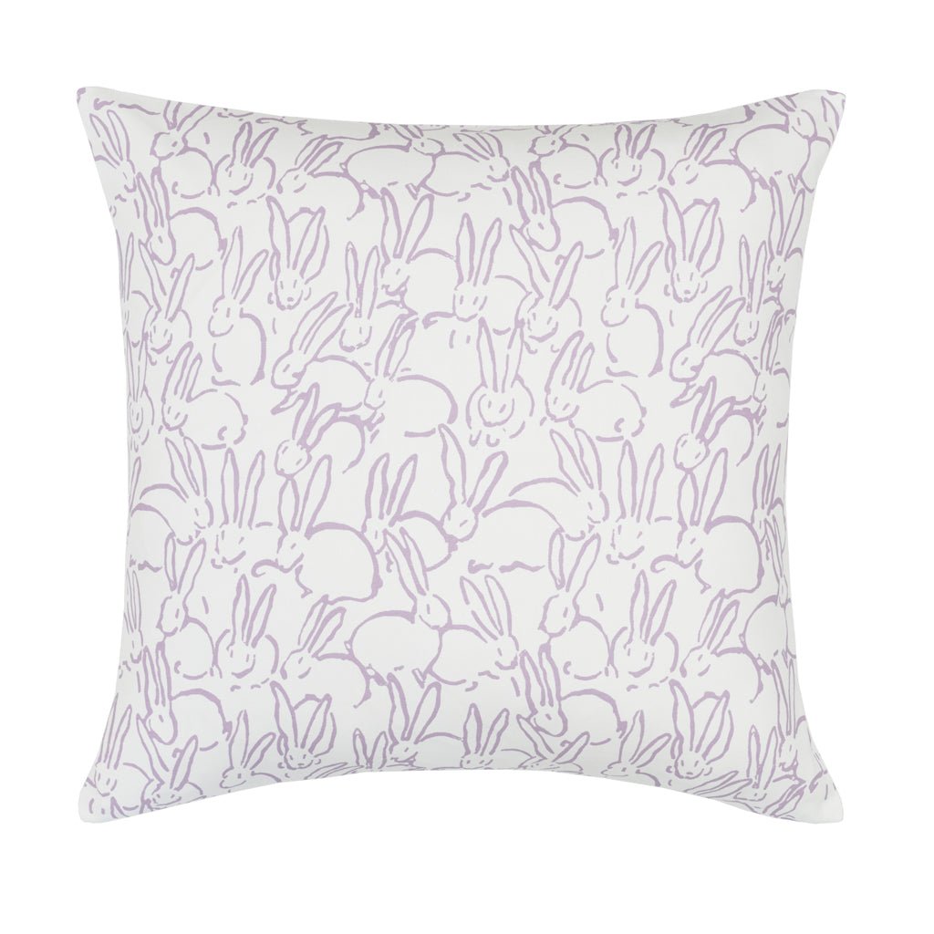 Bedroom inspiration and bedding decor | The Purple Bunnies Square Throw Pillow Duvet Cover | Crane and Canopy