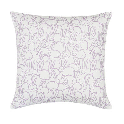 The Purple Bunnies Square Throw Pillow