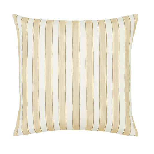 The Sand Seaside Watercolor Stripes Square Throw Pillow