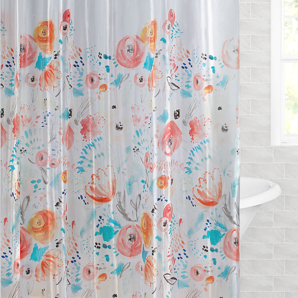 Bedroom inspiration and bedding decor | The Spring Blooms Shower Curtain Duvet Cover | Crane and Canopy