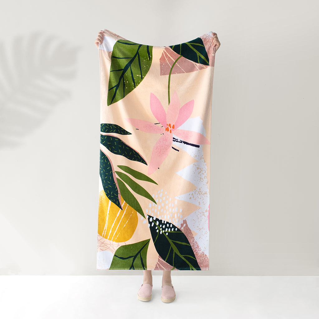 Bedroom inspiration and bedding decor | The Tropical Palm Beach Towel Duvet Cover | Crane and Canopy