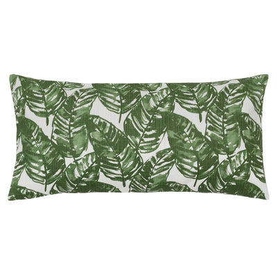 The White Tropics Palm Leaf Throw Pillow