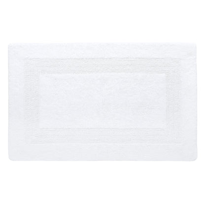 The White Tufted Border Bath Mat