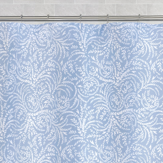 Wilder Cornflower Blue Shower Curtain Crane & Canopy