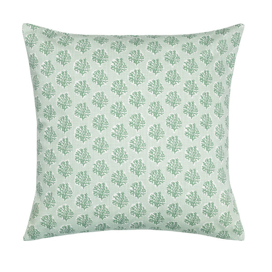 The Green Marine Reef Square Throw Pillow