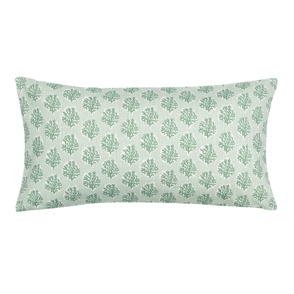 The Green Marine Reef Throw Pillow