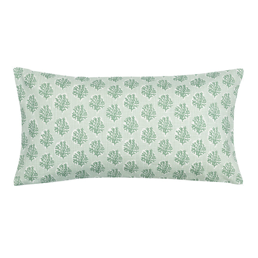 The Green Marine Reef Throw Pillow