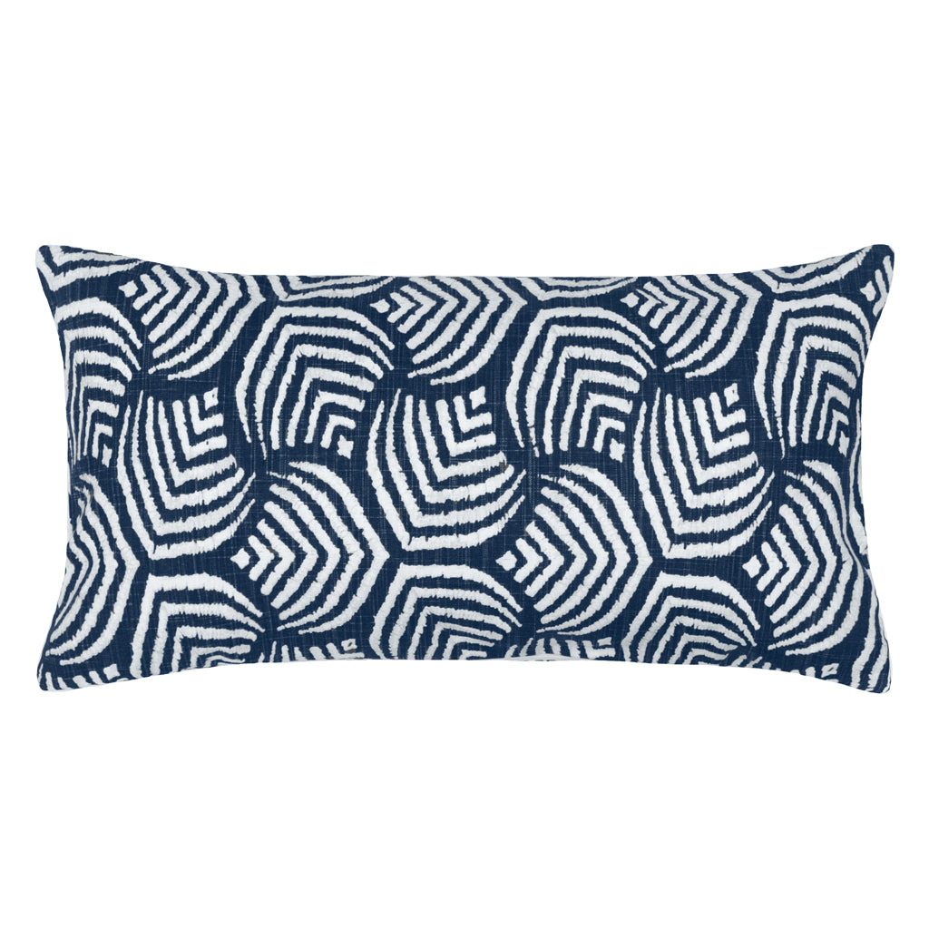 The Navy Modern Shells Throw Pillow 