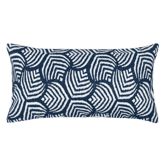The Navy Modern Shells Throw Pillow 