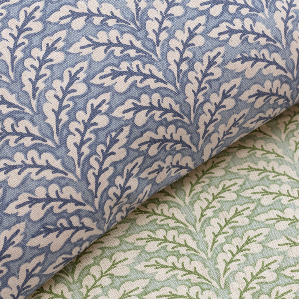 The Blue Sea Fern Square Throw Pillow