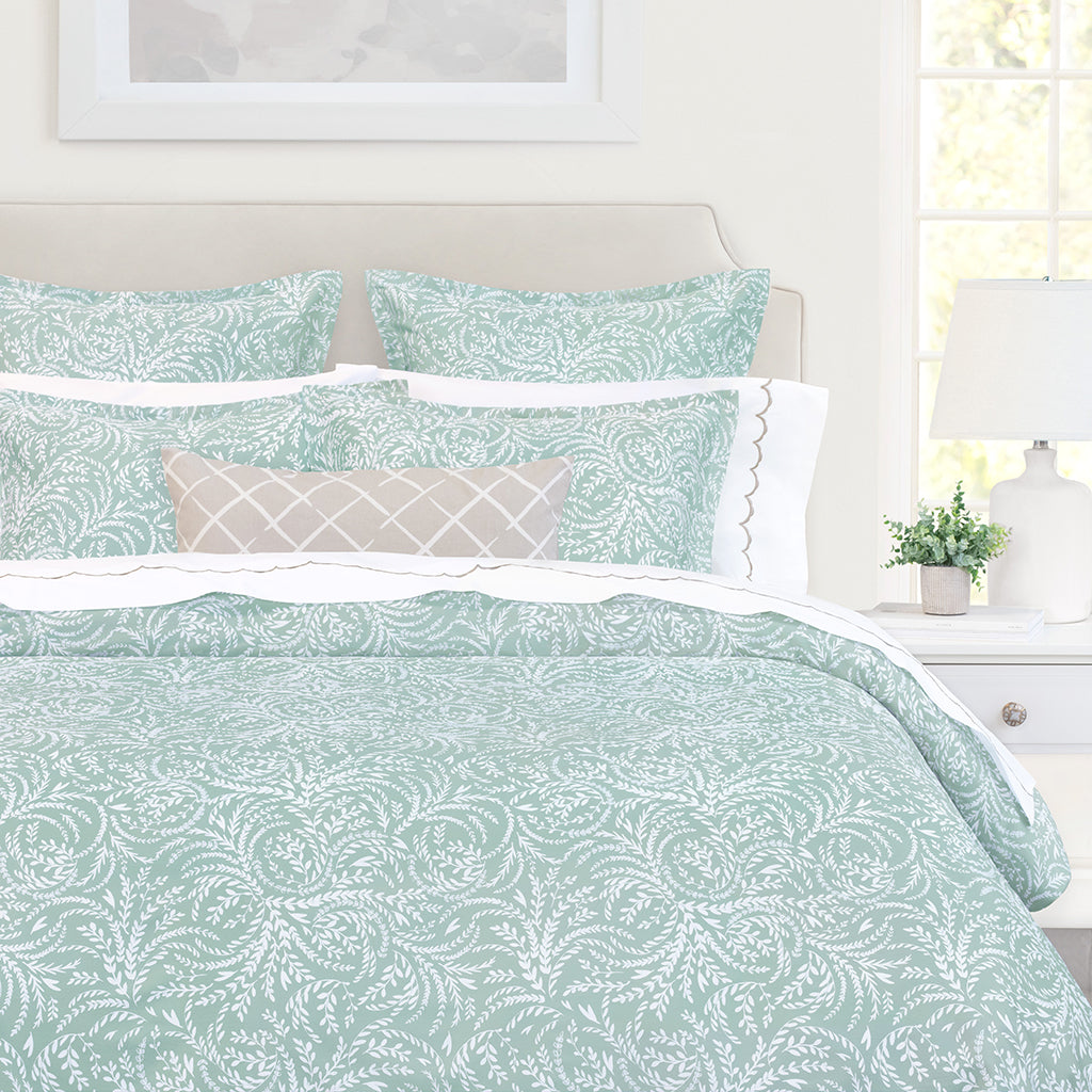 Bedroom inspiration and bedding decor | Wilder Seafoam Green Duvet Cover Duvet Cover | Crane and Canopy