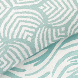 Seafoam Green Watercolor Reef Throw Pillow