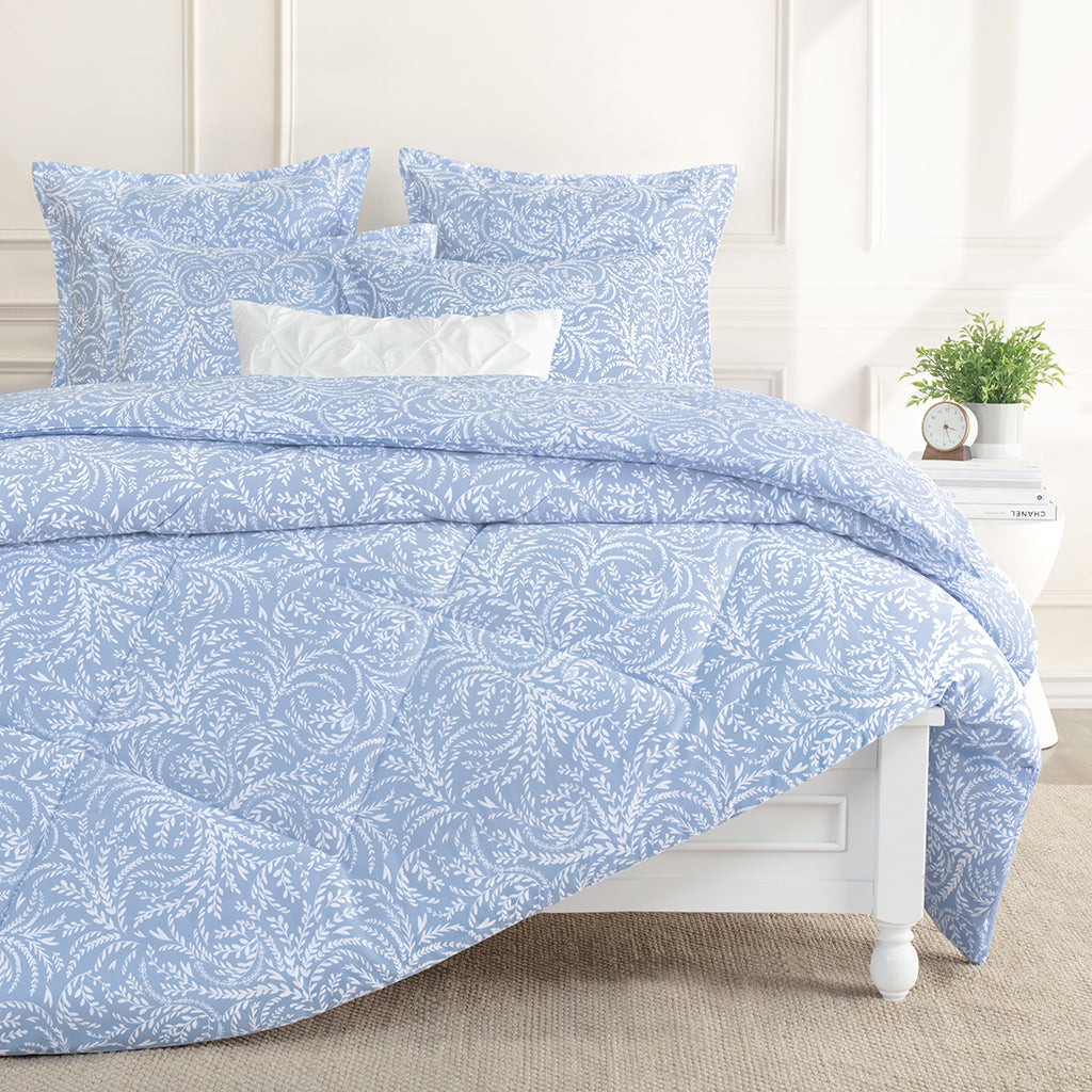Bedroom inspiration and bedding decor | Wilder Cornflower Blue Comforter Duvet Cover | Crane and Canopy